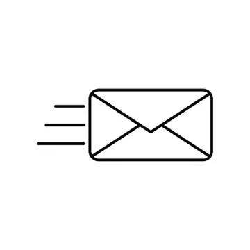 Mail icon. The envelope. line style Stock Illustration
