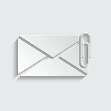 Mail icon. The envelope. line style Stock Illustration
