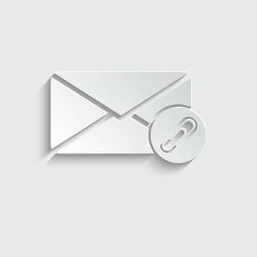 Mail icon. The envelope. line style Stock Illustration