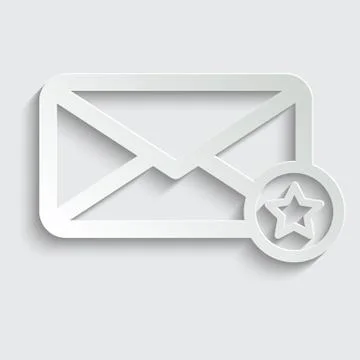 Mail icon. The envelope. line style Stock Illustration