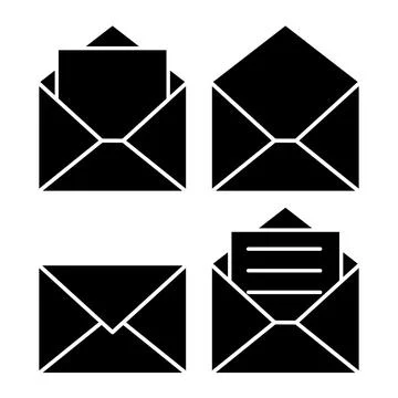 Mail icon. Envelope sign. vector illustration isolated on white Stock Illustration