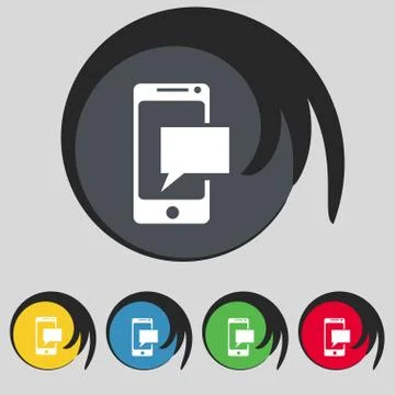 Mail icon. Envelope symbol. Message sms sign. Mail navigation button Set colu Stock Illustration