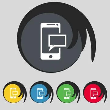 Mail icon. Envelope symbol. Message sms sign. Mail navigation button Set colu Stock Illustration