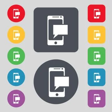 Mail icon. Envelope symbol. Message sms sign. Mail navigation button Set colu Illustrazione stock