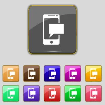 Mail icon. Envelope symbol. Message sms sign. Mail navigation button Set colu Illustrazione stock