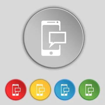 Mail icon. Envelope symbol. Message sms sign. Mail navigation button Set colu Stock Illustration