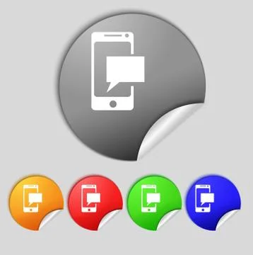 Mail icon. Envelope symbol. Message sms sign. Mail navigation button Set colu Illustrazione stock