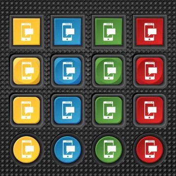 Mail icon. Envelope symbol. Message sms sign. Mail navigation button Set colu Illustrazione stock