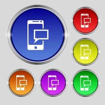 Mail icon. Envelope symbol. Message sms sign. Mail navigation button Set colu Illustrazione stock