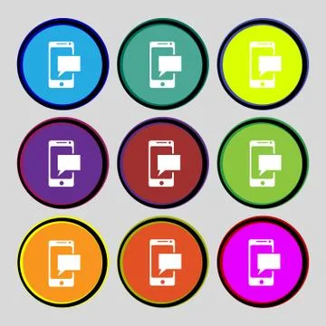 Mail icon. Envelope symbol. Message sms sign. Mail navigation button Set colu Illustrazione stock