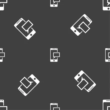 Mail icon. Envelope symbol. Message sms sign. Mail navigation button. Seamles Stock Illustration