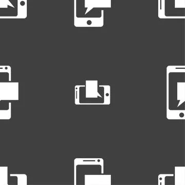 Mail icon. Envelope symbol. Message sms sign. Mail navigation button. Seamles Illustrazione stock