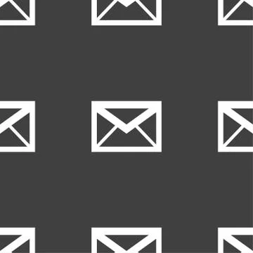 Mail icon. Envelope symbol. Message sign. navigation button. Seamless pattern Stock Illustration