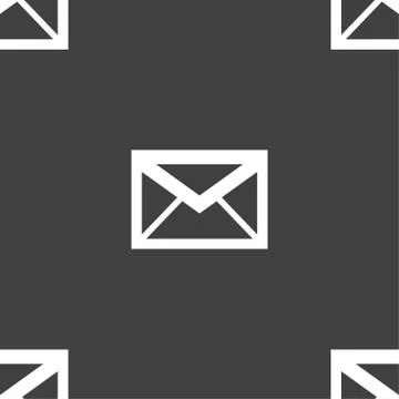 Mail icon. Envelope symbol. Message sign. navigation button. Seamless pattern on Stock Illustration