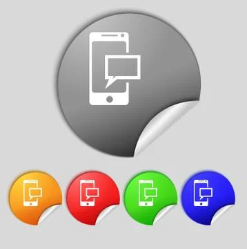 Mail icon. Envelope symbol. Message sms sign. Mails navigation button. Set colur Stock Illustration