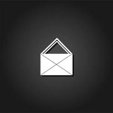 Mail icon flat. Stock Illustration