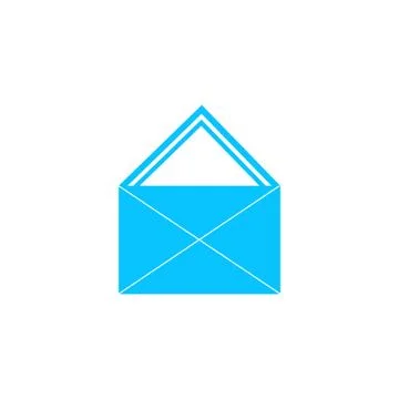 Mail icon flat. Stock Illustration