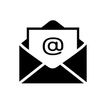Mail icon in flat style Email symbol in flat style Stock Illustration