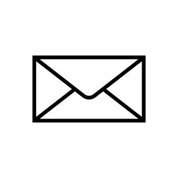 Mail icon isolated isolated on white background Stock Illustration