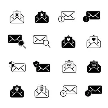 Mail icon. IT icon Illustrazione stock