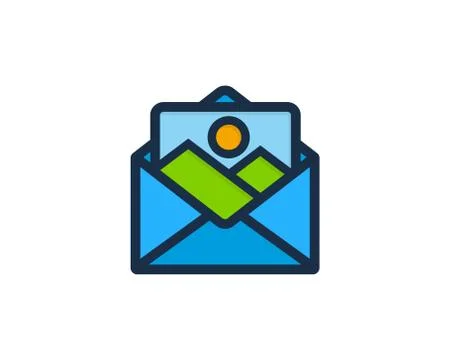 Mail Icon Logo Design Element (5) Grats Stockgrafik