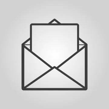 The mail icon. Open Envelope symbol Stock-Illustration