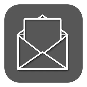 The mail icon. Open Envelope symbol Stock Illustration