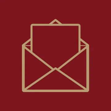 The mail icon. Open Envelope symbol Stock-Illustration