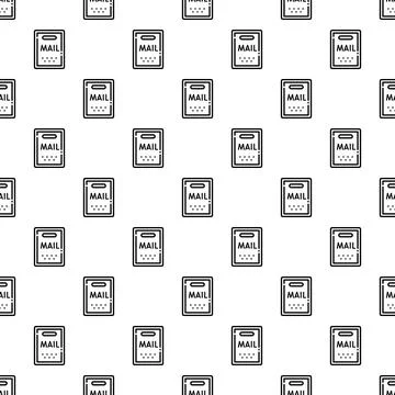 Mail icon seamless pattern for mail services and communication Stock Illustration
