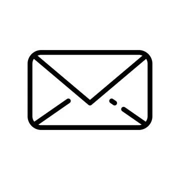 Mail icon. Send message pictogram for web. Line stroke vector eps10. Simple l Stock Illustration