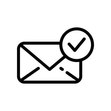 Mail icon. Send message pictogram for web. Line stroke vector eps10. Simple l Stock Illustration