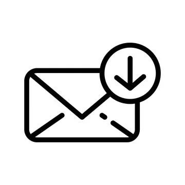 Mail icon. Send message pictogram for web. Line stroke vector eps10. Simple l Stock Illustration