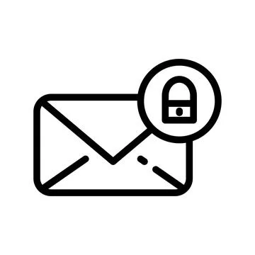 Mail icon. Send message pictogram for web. Line stroke vector eps10. Simple l Stock Illustration