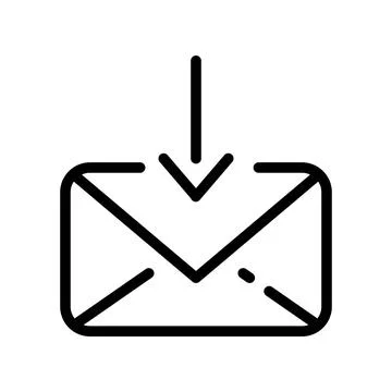 Mail icon. Send message pictogram for web. Line stroke vector eps10. Simple l Stock Illustration