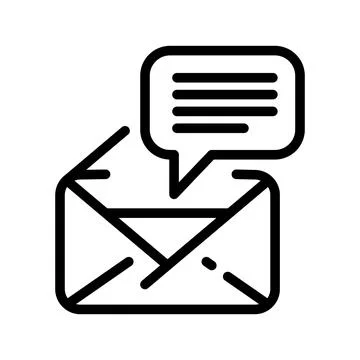 Mail icon. Send message pictogram for web. Line stroke vector eps10. Simple l Stock Illustration