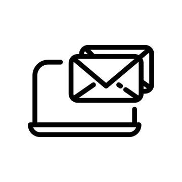Mail icon. Send message pictogram for web. Line stroke vector eps10. Simple l Stock Illustration