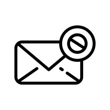 Mail icon. Send message pictogram for web. Line stroke vector eps10. Simple l Stock Illustration
