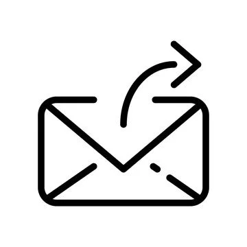 Mail icon. Send message pictogram for web. Line stroke vector eps10. Simple l Stock Illustration