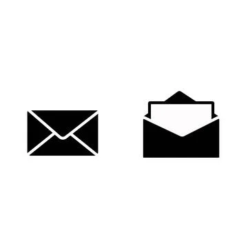 Mail icon set. email icon vector. E-mail icon. Envelope illustration Stock Illustration