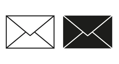 Mail icon set. email icon vector. E-mail icon. Envelope illustration Stock Illustration