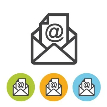 Mail icon set Stock Illustration