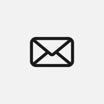 Mail icon in simple style. Envelope symbol. Vector EPS 10 Stock Illustration