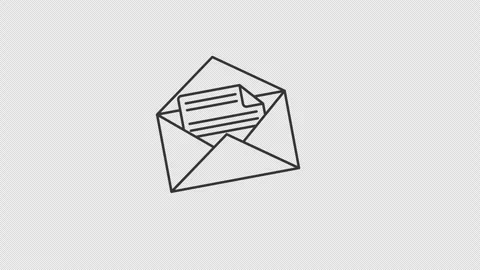 Mail icon symbol animation motion graphic for business element and template.. Stock Footage 298140389