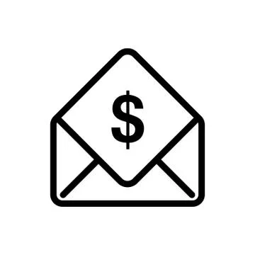 Mail icon ui simple style flat illustration Stock Illustration