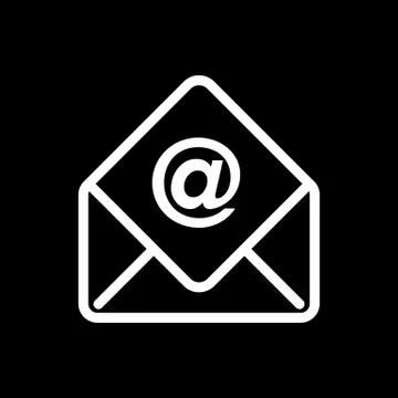 Mail icon ui simple style flat illustration Stock Illustration