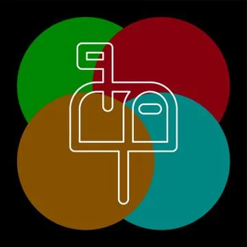 Mail icon - vector email icon - send message Stock Illustration