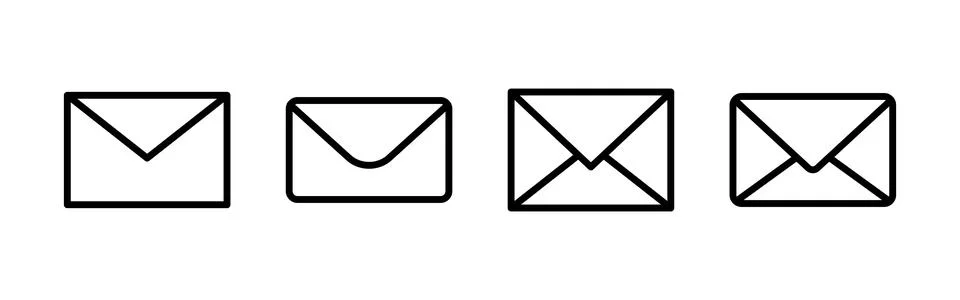 Mail icon vector. email icon vector. E-mail icon. Envelope illustration Stock Illustration