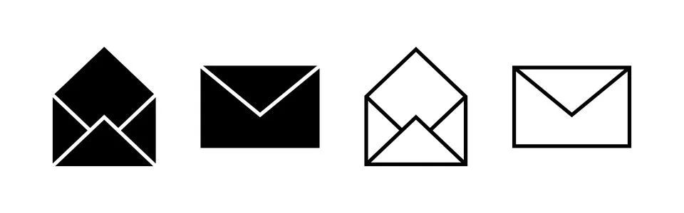 Mail icon vector. email sign and symbol. E-mail icon. Envelope icon Stock Illustration