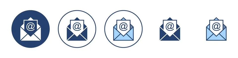 Mail icon vector. email sign and symbol. E-mail icon. Envelope icon Stock Illustration