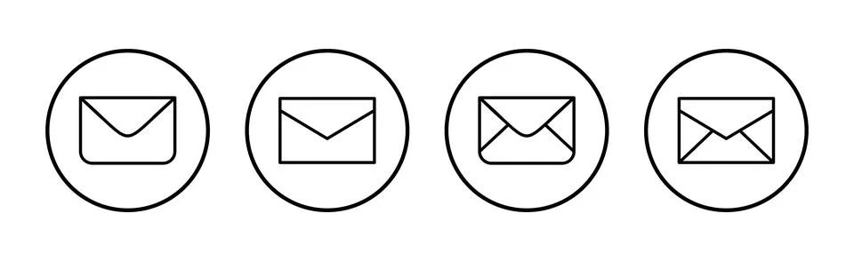Mail icon vector. email sign and symbol. E-mail icon. Envelope icon Stock Illustration